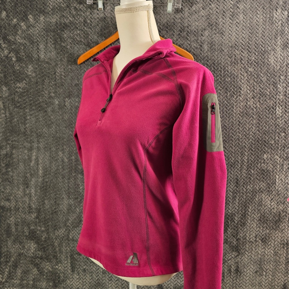 First Ascent Eddie‎ Bauer Whittaker Pink Fleece 1/4 Zip Pullover Women's Small